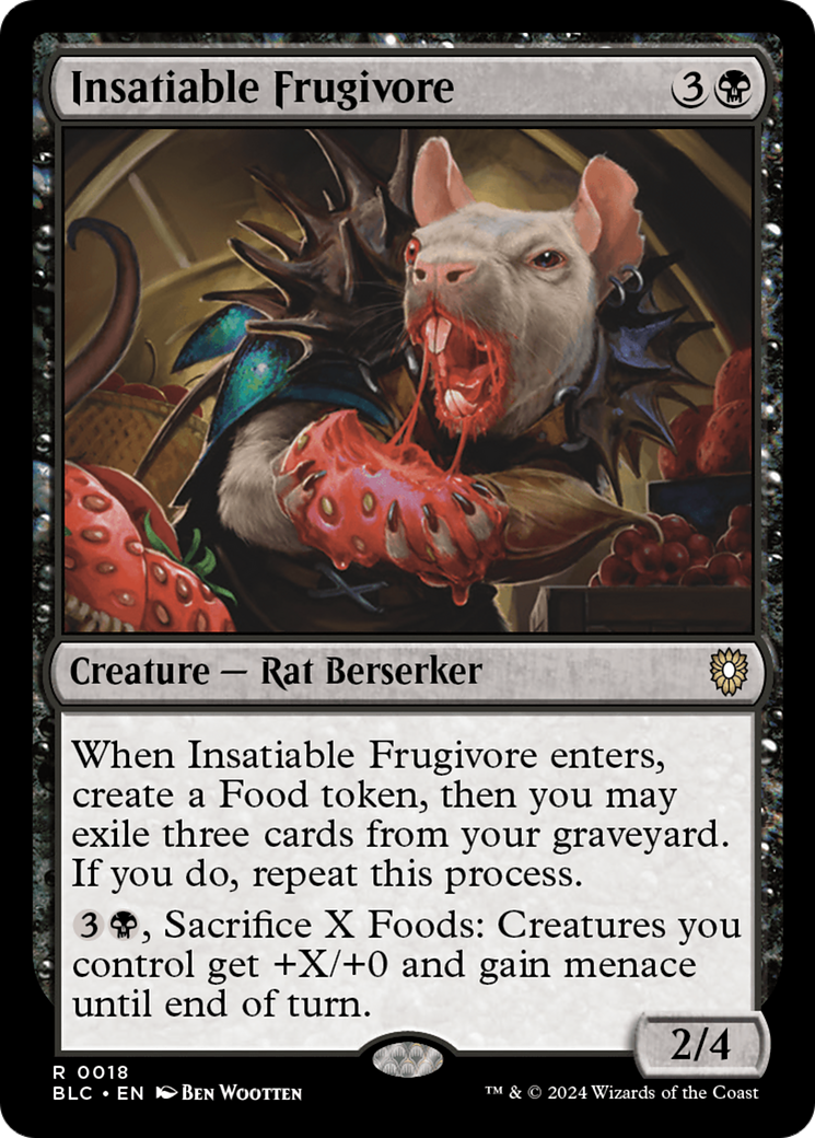 Insatiable Frugivore (BLC-018) - Bloomburrow Commander