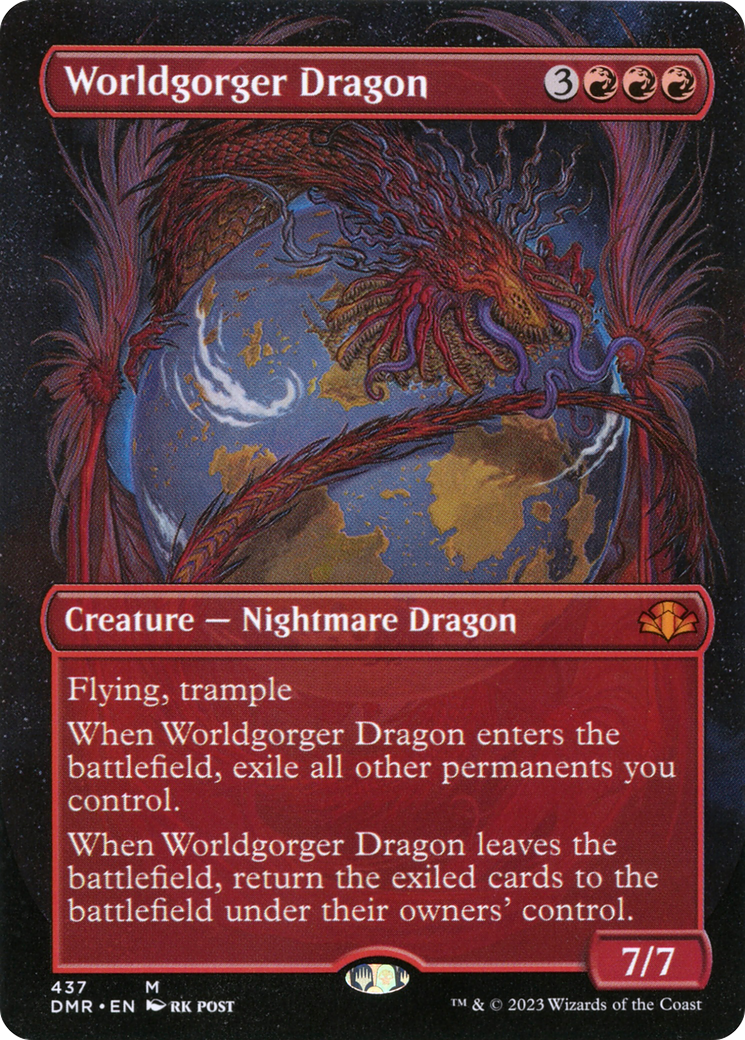Worldgorger Dragon (Borderless) (DMR-437) - Dominaria Remastered (Borderless) Foil