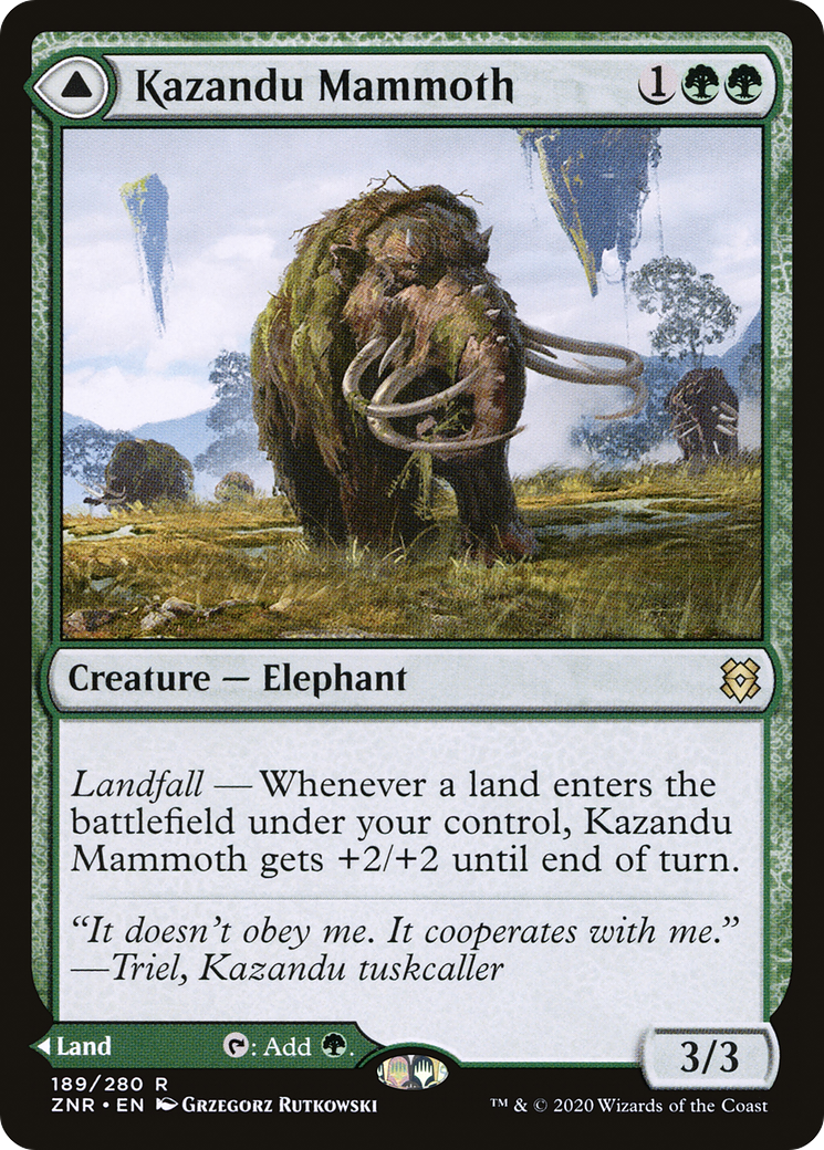 Kazandu Mammoth (ZNR-189) - Zendikar Rising Foil