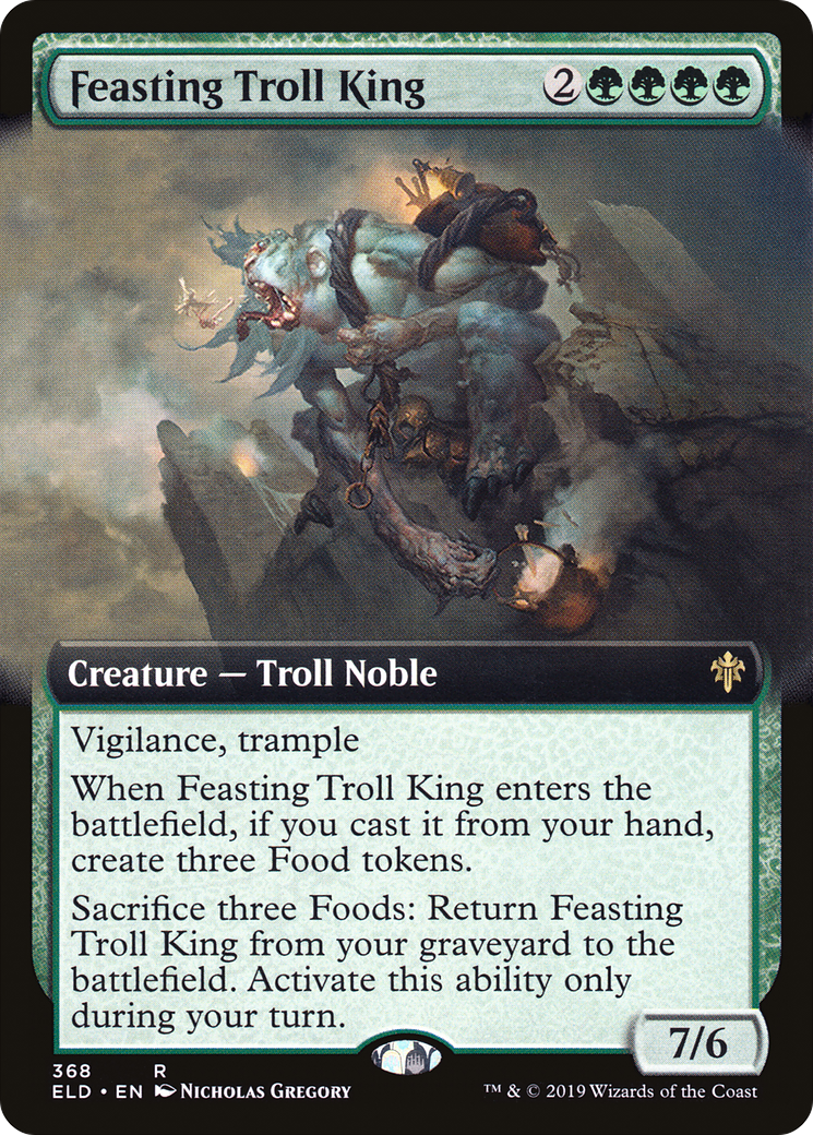 Roi Troll Festin (ELD-368) - Trône d'Eldraine : (Art étendu)