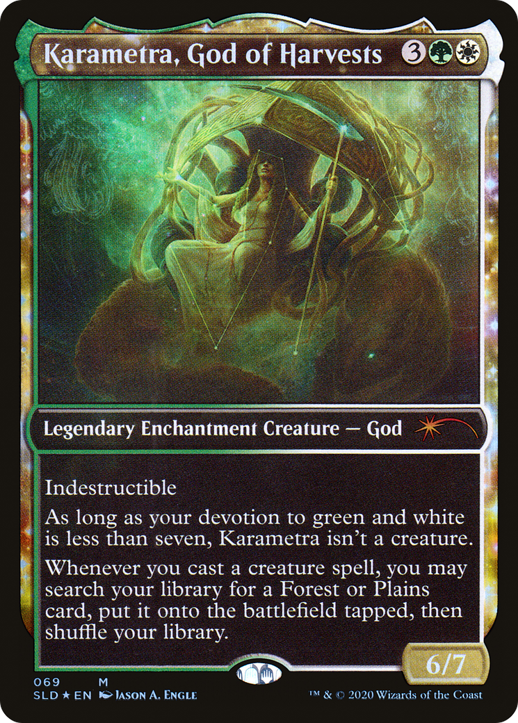Karametra, God of Harvests (SLD-069) - Secret Lair Drop: (enchantment, Showcase) Foil