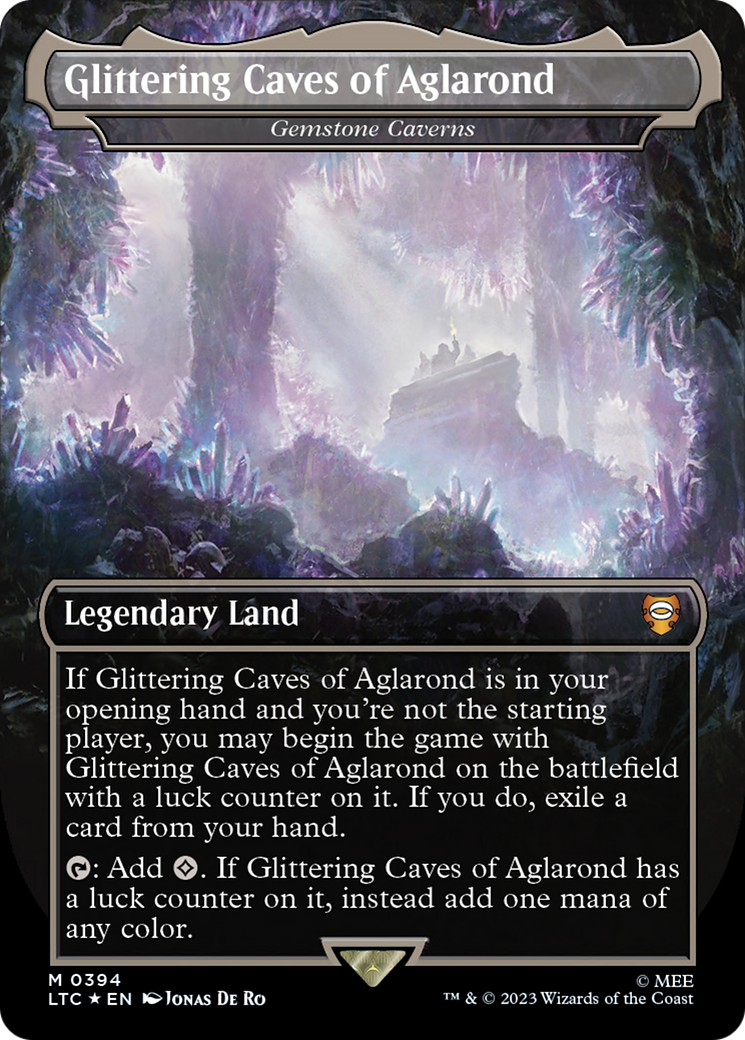 Glittering Caves of Aglarond - Gemstone Caverns (Surge Foil) (LTC-394) - Tales of Middle-earth Commander / Glittering Caves of Aglarond (Borderless) Foil