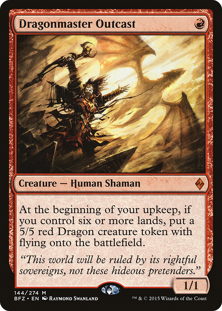 Maître des dragons paria (BFZ-144) - Feuille de bataille pour Zendikar 