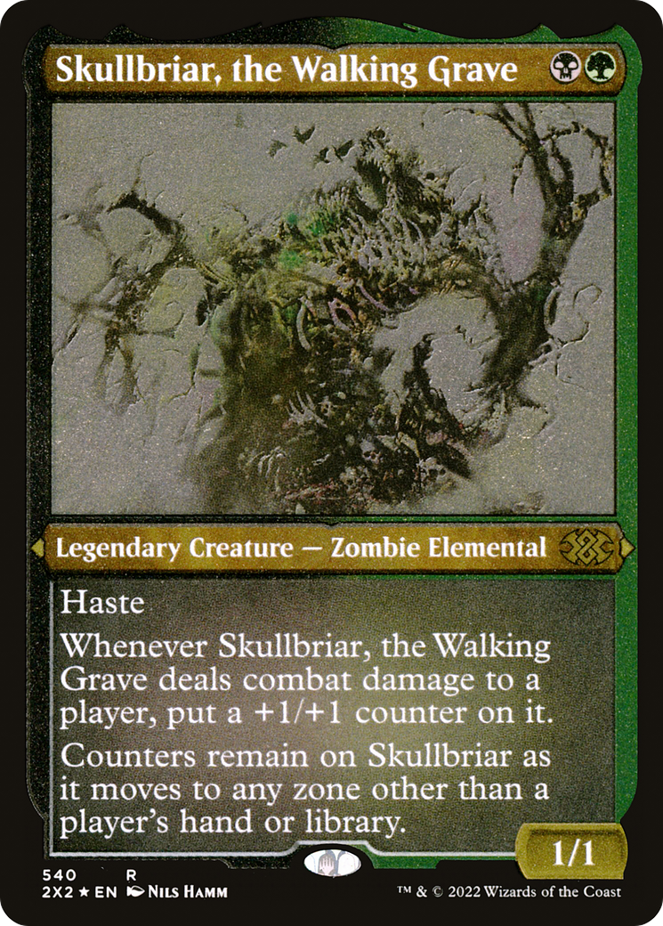 Skullbriar, the Walking Grave (2X2-540) - Double Masters 2022 Etched Foil