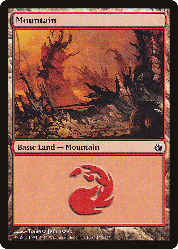 Mountain (153) (MBS-153) - Mirrodin Besieged Foil