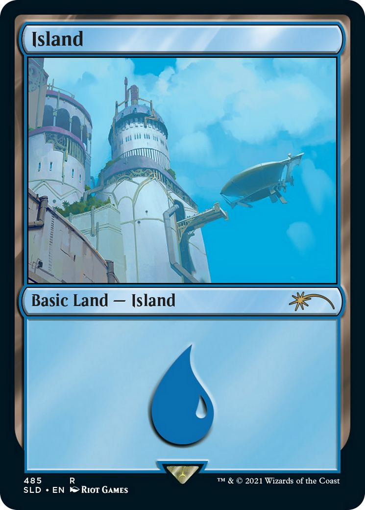 Island (Secret Lair x Arcane: Lands) (SLD-485) - Secret Lair Drop