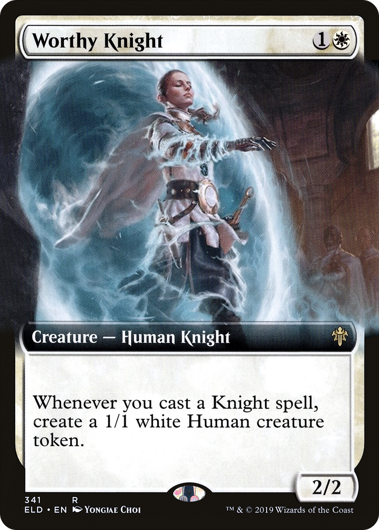 Worthy Knight (Extended Art) (ELD-341) - Throne of Eldraine: (Extended Art)