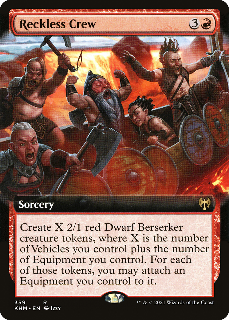 Reckless Crew (Extended Art) (KHM-359) - Kaldheim: (Extended Art) Foil