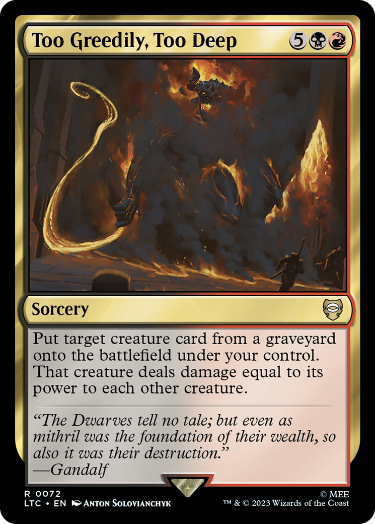 Trop gourmand, trop profond (LTC-072) - Contes du commandant de la Terre du Milieu 