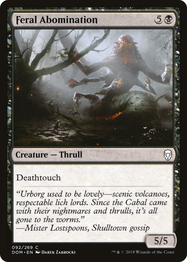 Abomination sauvage (DOM-092) - Feuille de Dominaria