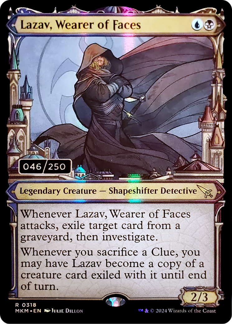 Lazav, Wearer of Faces (Serial Numbered) (MKM-318) - Murders at Karlov Manor Foil