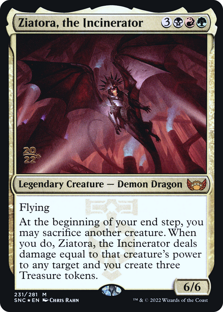 Ziatora, the Incinerator (PRE-231S) - Streets of New Capenna Promos Foil
