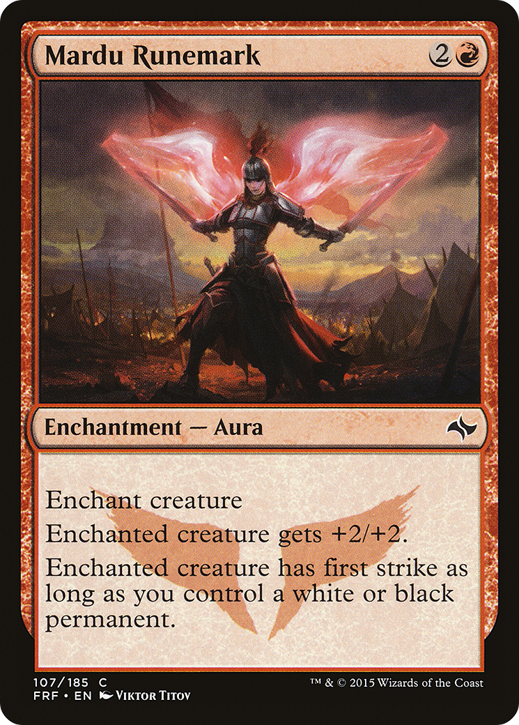 Marque runique Mardu (FRF-107) - Destin reforgé (feuille) 