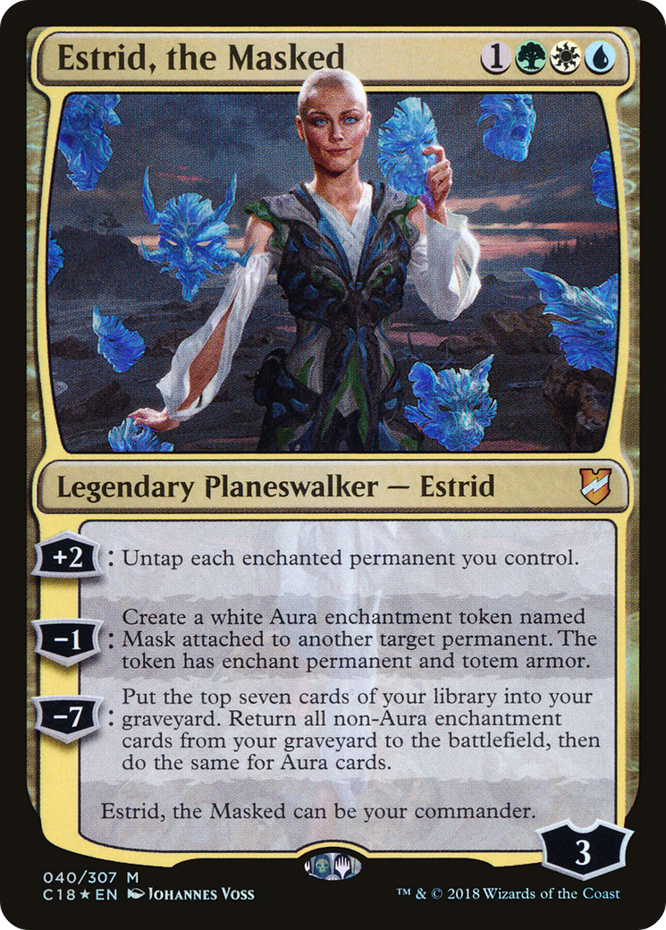 Estrid, la Masquée (C18-040) - Commander 2018 Foil 