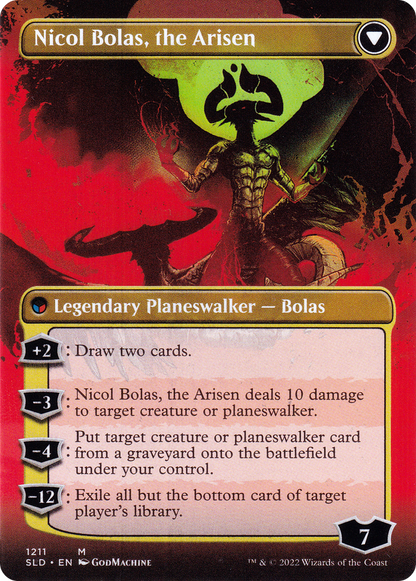 Nicol Bolas, the Ravager (Display Commander) - Thick Stock (SLD-1211) - Secret Lair Drop (Borderless)