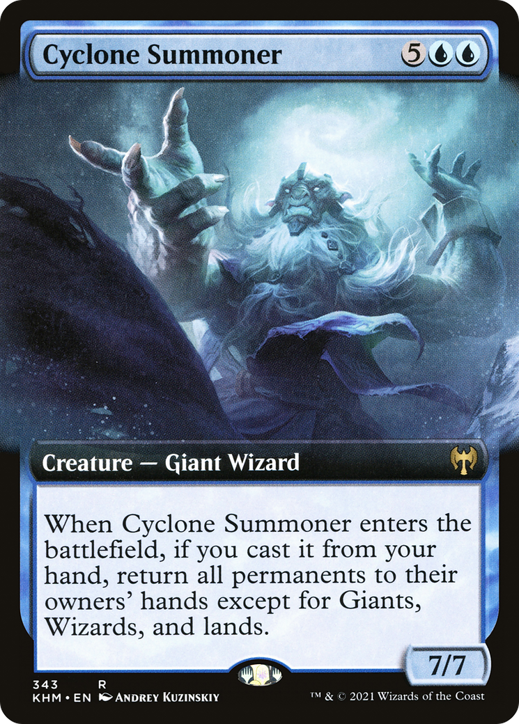 Invocateur de cyclone (KHM-343) - Kaldheim : (Art étendu) Foil