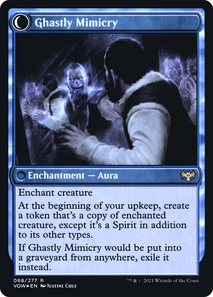 Mirrorhall Mimic // Ghastly Mimicry (PVOW-68S) - Innistrad : Crimson Vow Promos : (Transformation double face) Foil 