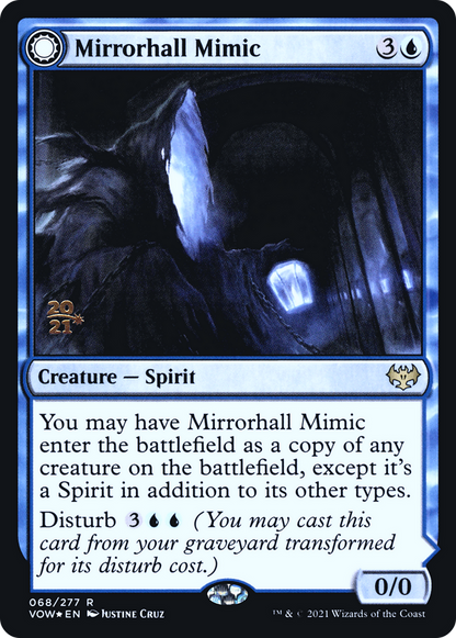 Mirrorhall Mimic // Ghastly Mimicry (PVOW-68S) - Innistrad : Crimson Vow Promos : (Transformation double face) Foil 
