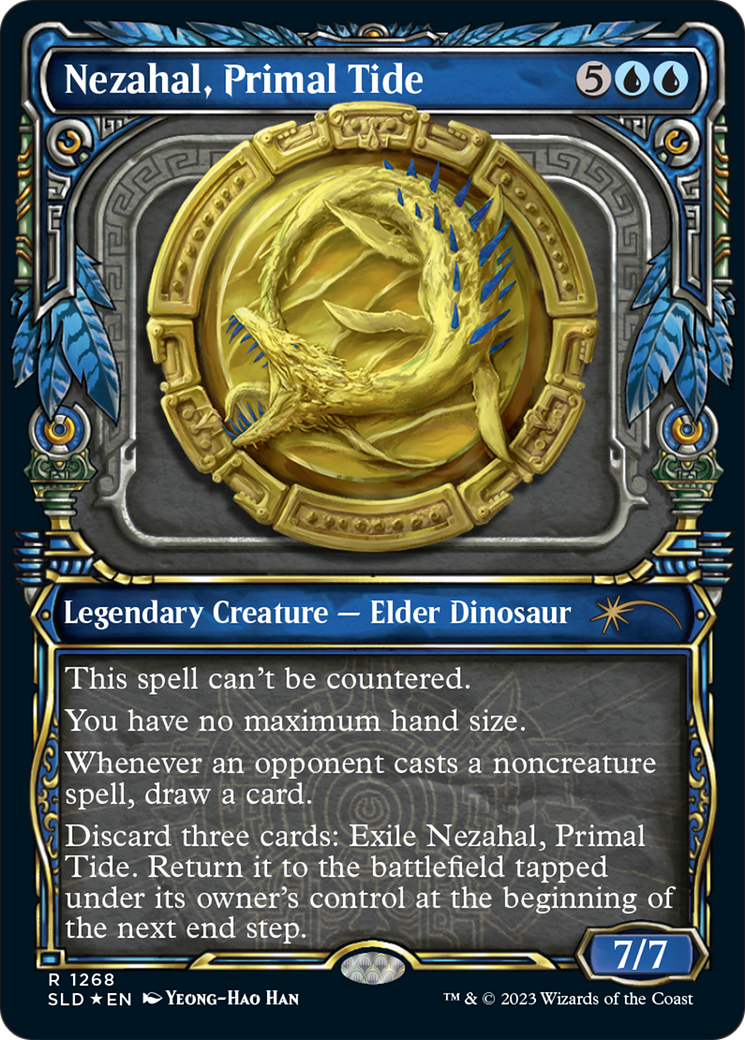 Nezahal, Primal Tide (Halo Foil) (SLD-1268) - Secret Lair Drop: (Showcase) Foil