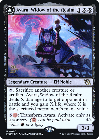 Ayara, Widow of the Realm (PRE-90S) - March of the Machine Promos Foil