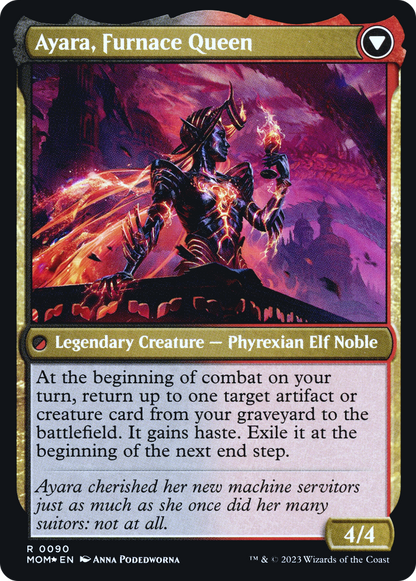 Ayara, Widow of the Realm (PRE-90S) - March of the Machine Promos Foil