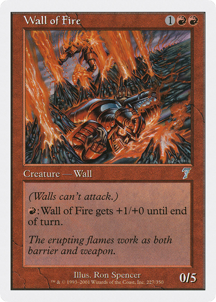 Wall of Fire (7ED-227) - Seventh Edition
