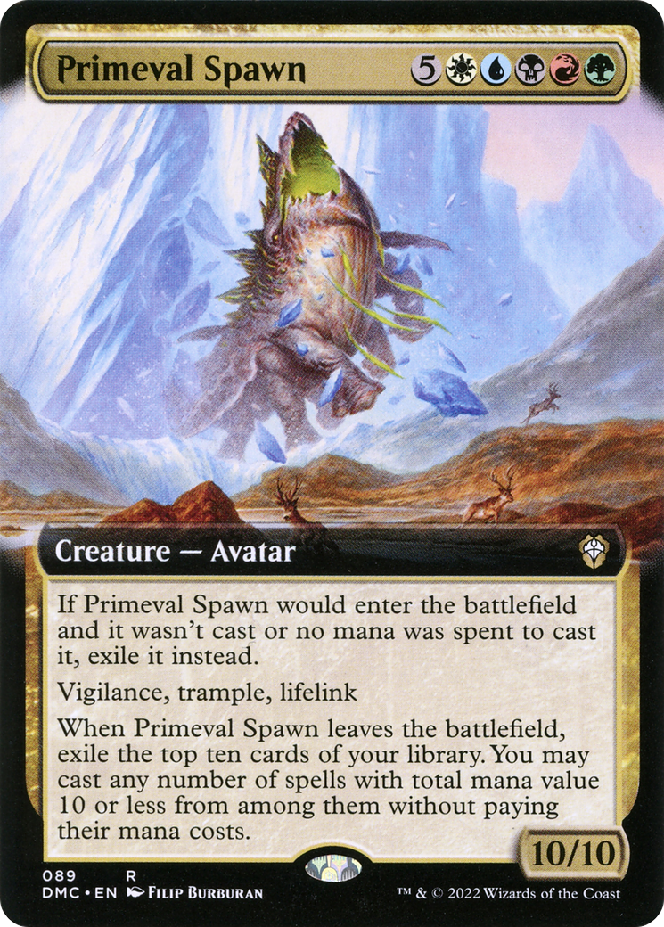 Primeval Spawn (Extended Art) (DMC-089) - Dominaria United Commander: (Extended Art)