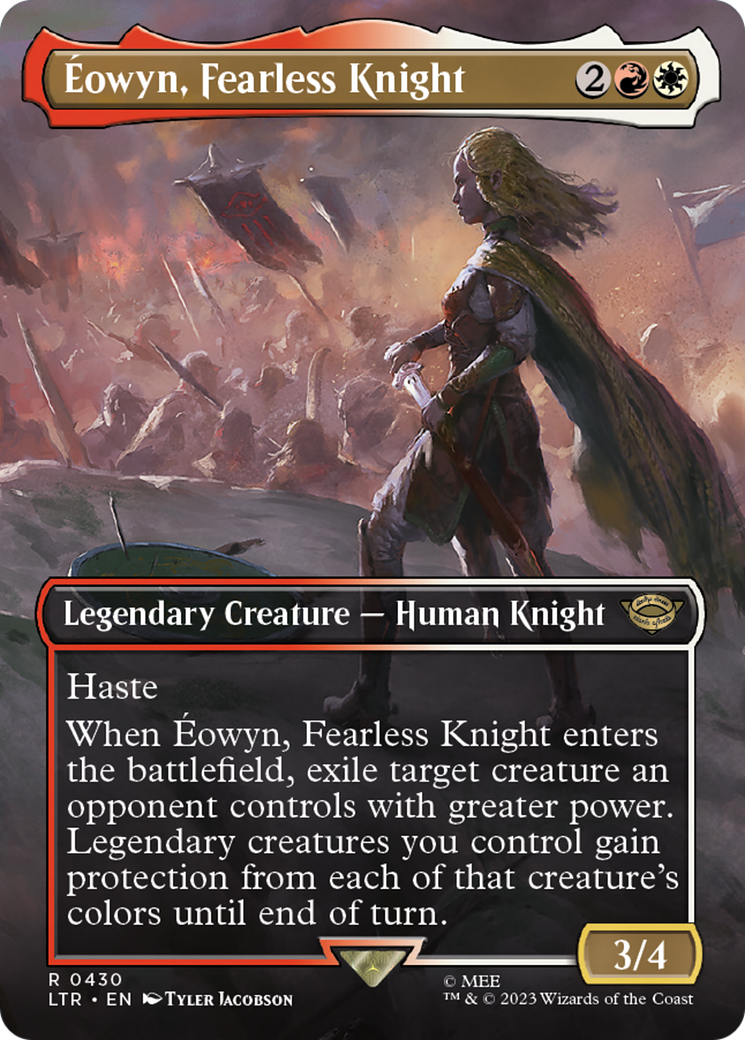 Eowyn, Fearless Knight (Borderless) (LTR-430) - The Lord of the Rings: Tales of Middle-earth (Borderless) Foil