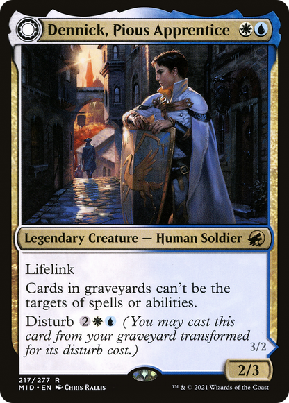 Dennick, Pious Apprentice (MID-217) - Innistrad: Midnight Hunt: (Double Faced Transform)