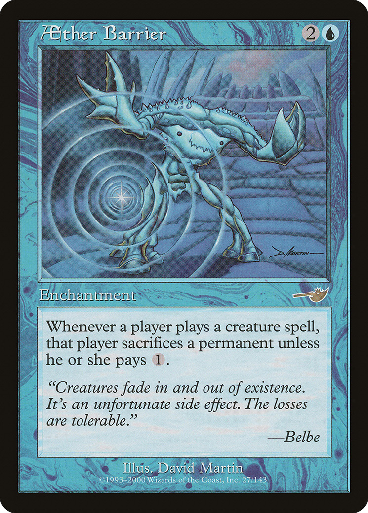 Barrière d'éther (NEM-027) - Feuille Nemesis 