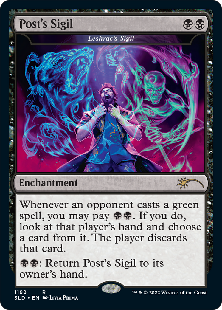Post's Sigil - Leshrac's Sigil (Post Malone) (SLD-1188) - Secret Lair Drop / Post's Sigil Foil