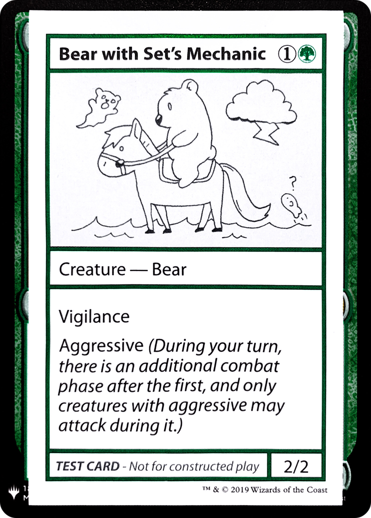 Bear with Set's Mechanic (CMB1-) - Mystery Booster Playtest Cards 2019