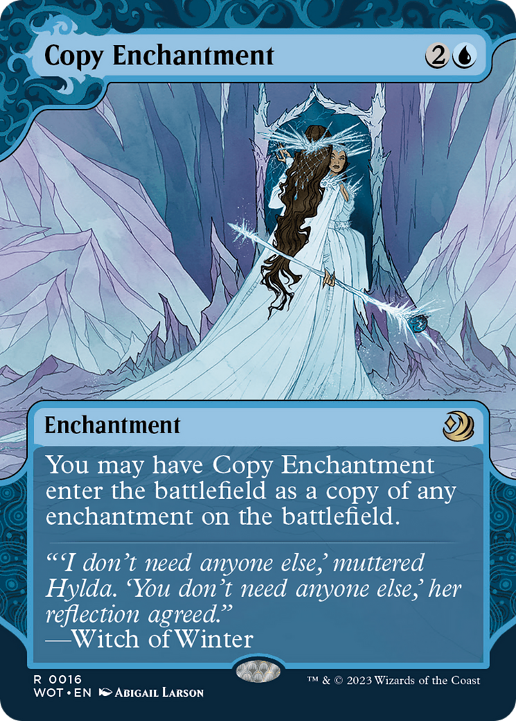 Copy Enchantment (WOT-016) - Wilds of Eldraine: Enchanting Tales: (Showcase) (Borderless) Foil