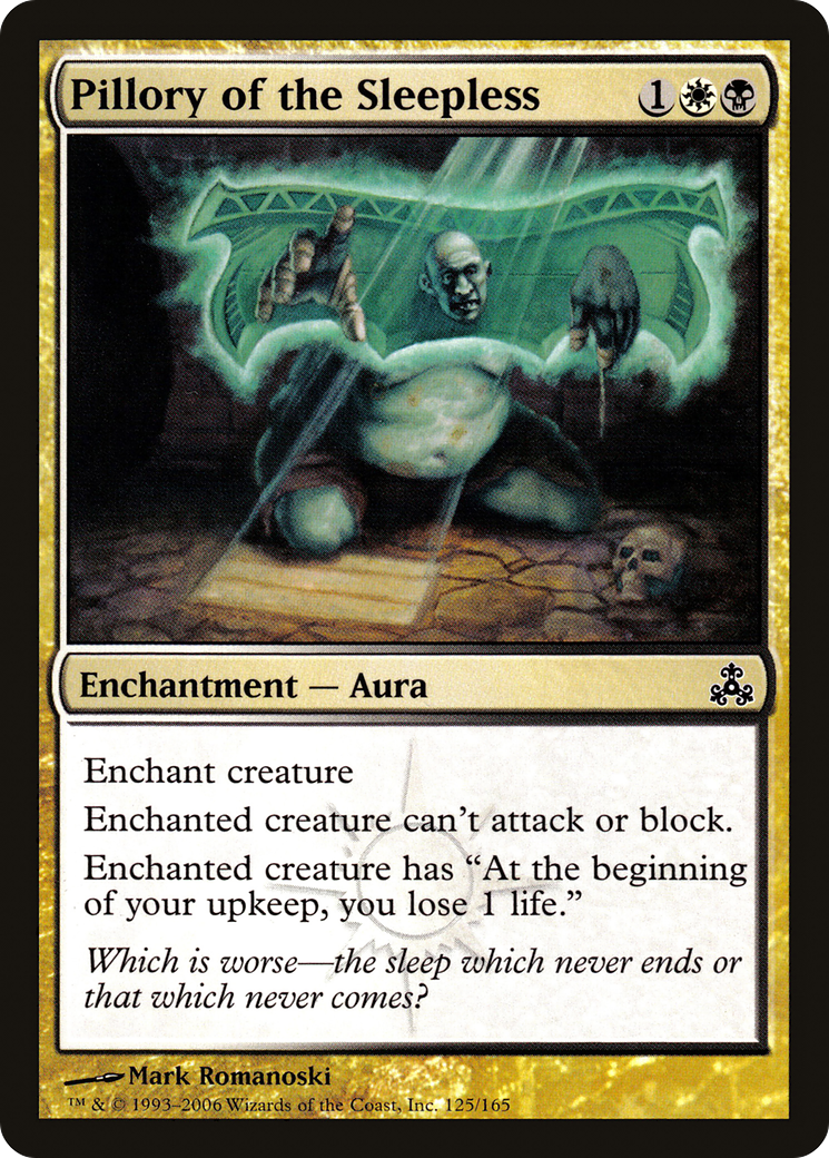 Pilori des Insomniaques (GPT-125) - Feuille du Pacte des Guildes 