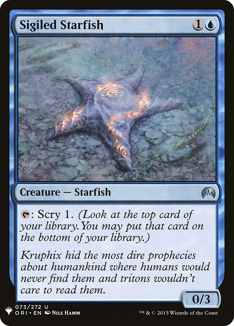 Sigiled Starfish (LIST-ORI-73) - The List