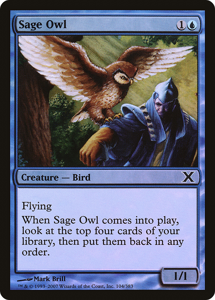 Sage Owl (10E-104★) - Tenth Edition Foil