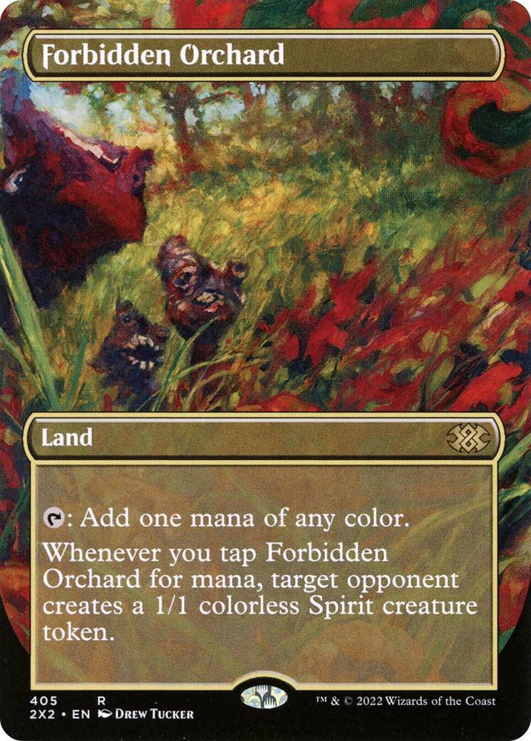 Forbidden Orchard (Borderless) (2X2-405) - Double Masters 2022 (Borderless) Foil