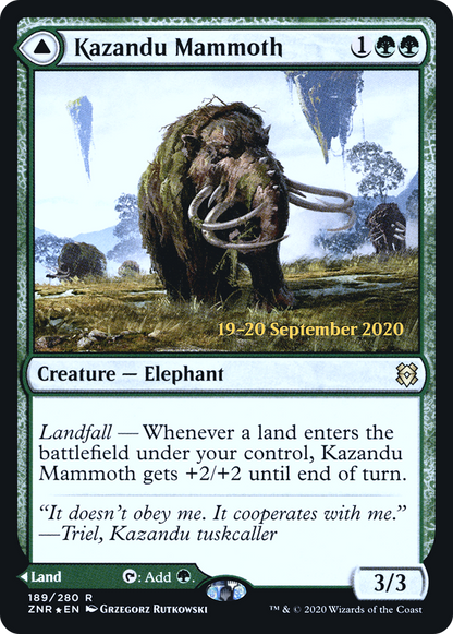 Kazandu Mammoth (PRE-189S) - Zendikar Rising Promos Foil
