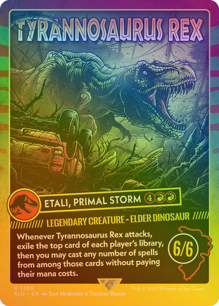 Etali, Tempête primordiale (SLD-1389★) - Secret Lair Drop / Tyrannosaurus Rex (sans bordure) Foil