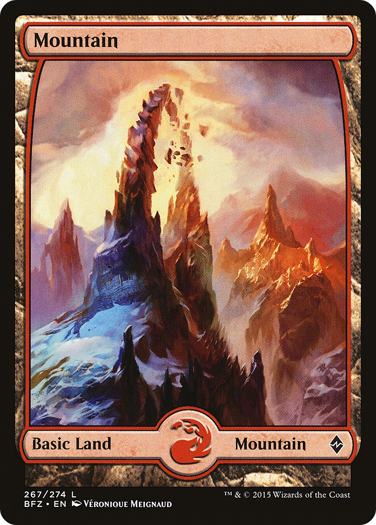 Mountain (267) - Full Art (BFZ-267) - Battle for Zendikar