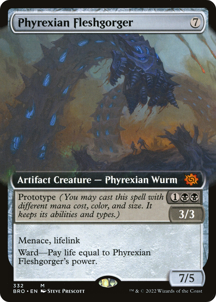Phyrexian Fleshgorger (BRO-332) - La Guerre des Frères : (Extended Art) Foil
