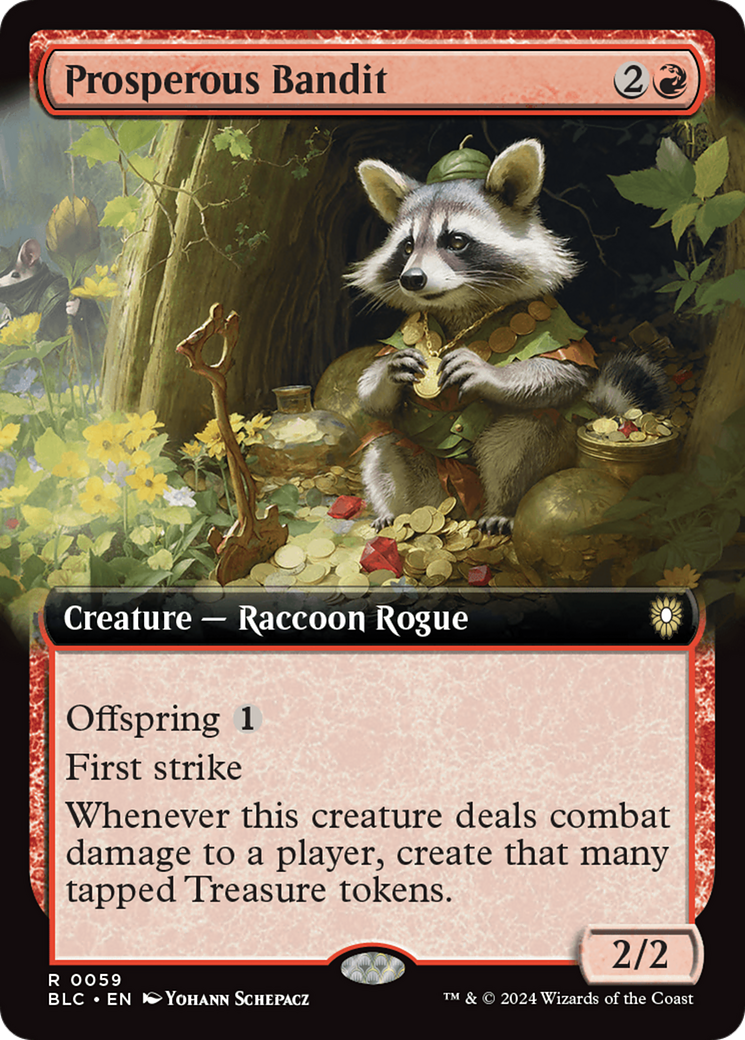 Prosperous Bandit (BLC-059) - Bloomburrow Commander: (Extended Art)