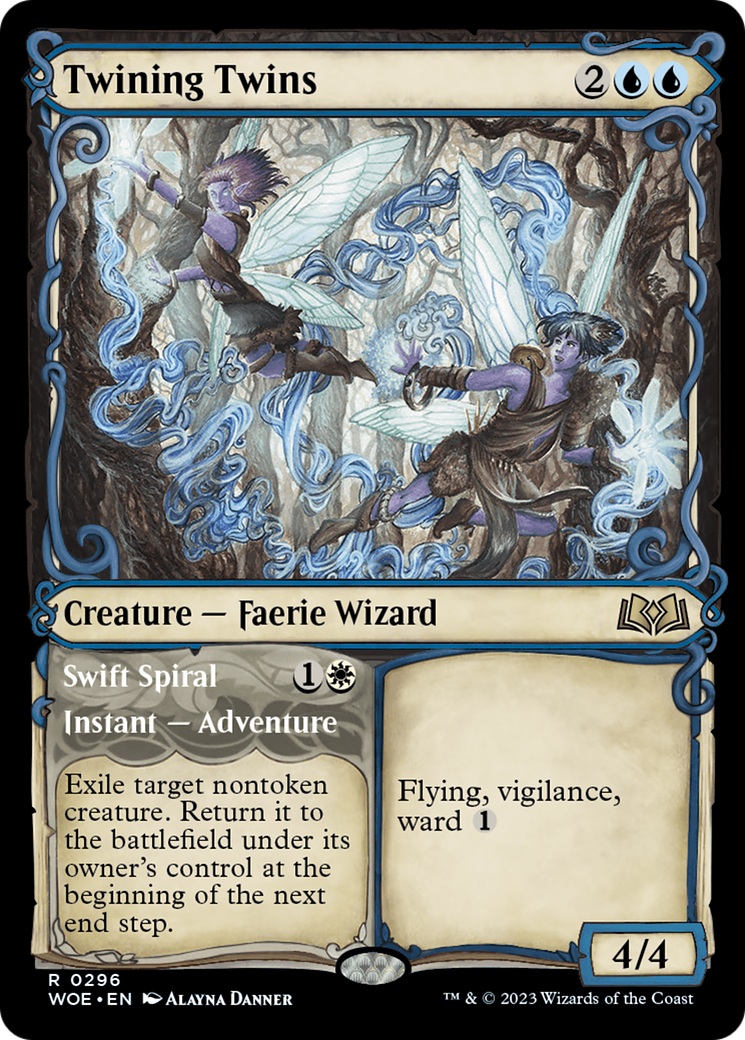 Twining Twins // Swift Spiral (WOE-296) - Wilds of Eldraine : (Vitrine) Foil 