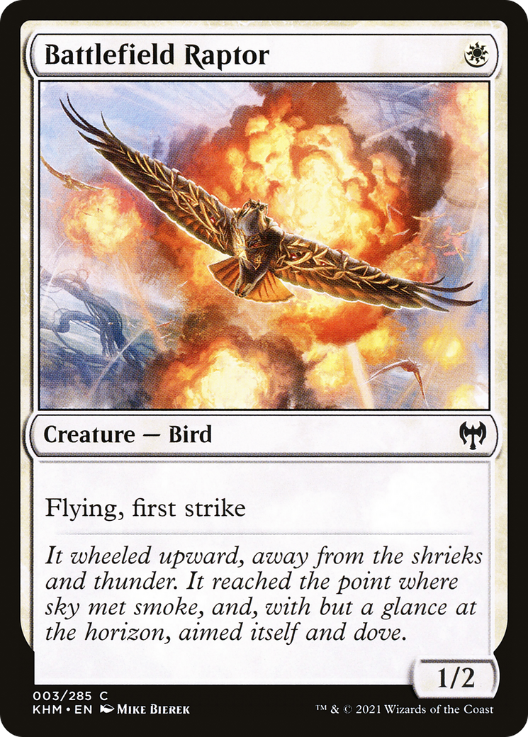 Battlefield Raptor (KHM-003) - Feuille de Kaldheim 