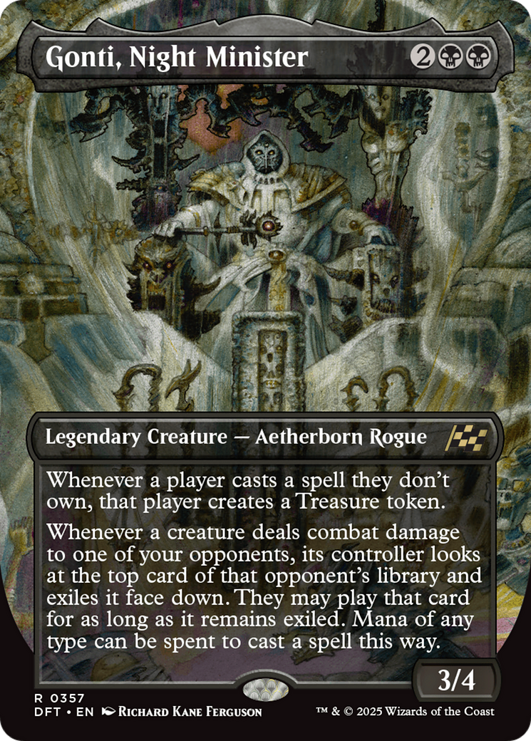 Gonti, Night Minister (DFT-357) - Aetherdrift (Borderless) Foil