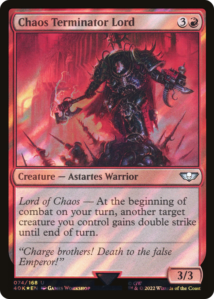 Seigneur Terminator du Chaos (40K-74★) - Commander Foil de Warhammer 40,000 