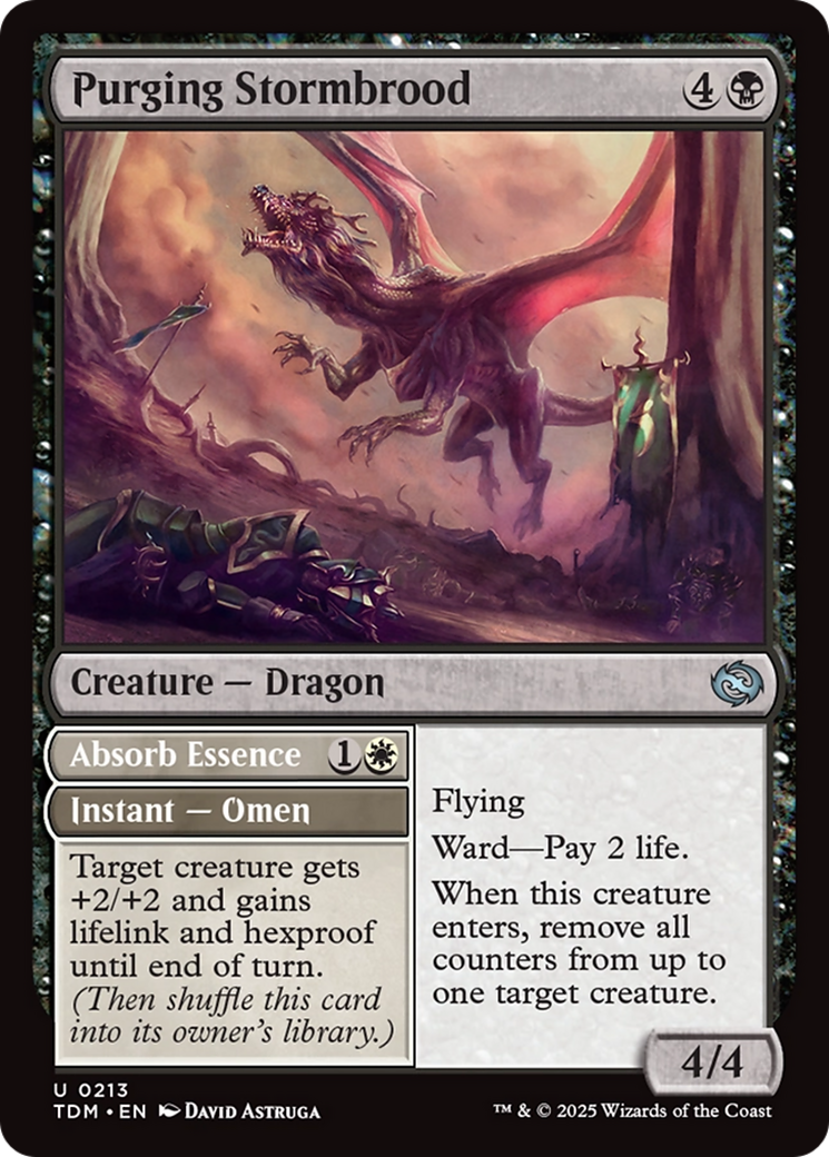 Purging Stormbrood // Absorb Essence (TDM-213) - Tarkir: Dragonstorm Foil
