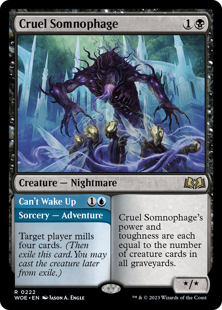 Somnophage cruel // Impossible de se réveiller (WOE-222) - Feuille Wilds of Eldraine 