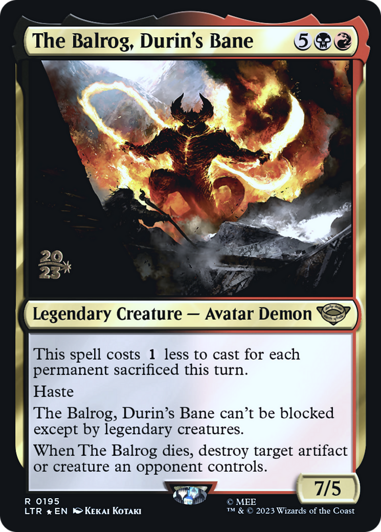 The Balrog, Durin's Bane (PRE-195S) - Tales of Middle-earth Promos Foil