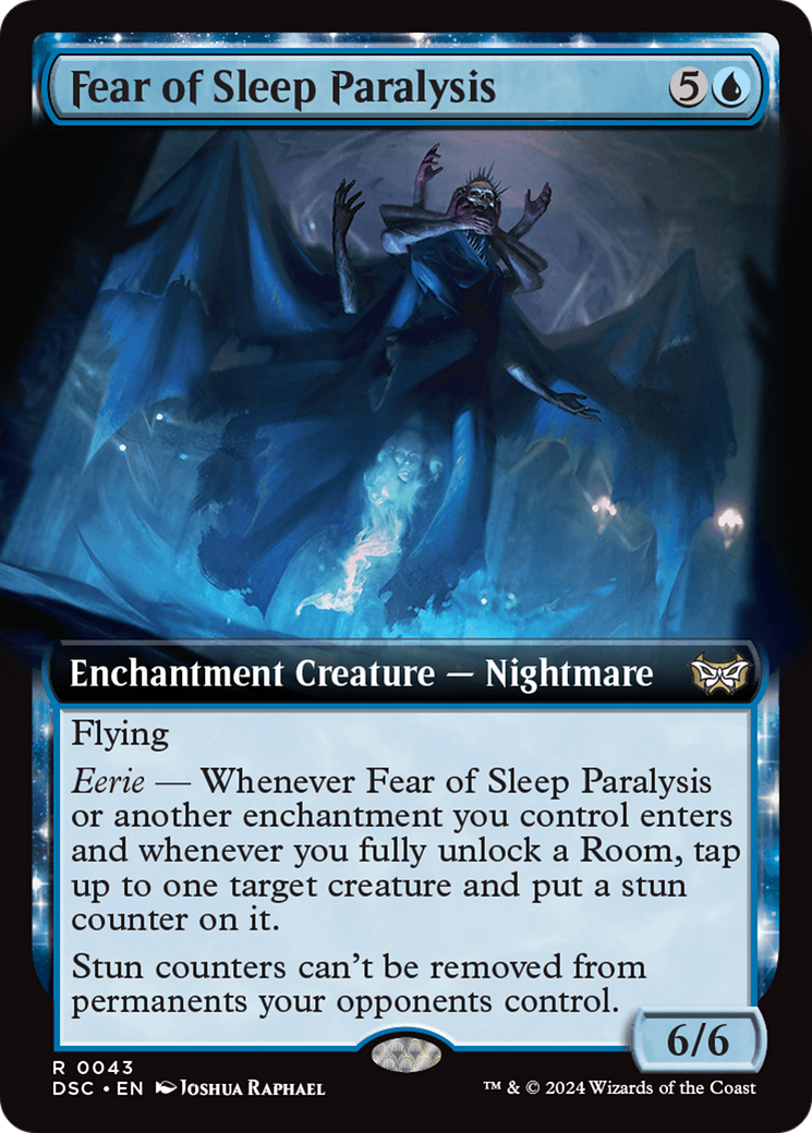 Fear of Sleep Paralysis (DSC-043) - Duskmourn: House of Horror Commander: (Extended Art, enchantment)